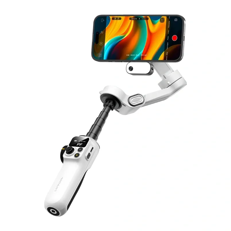 Gimbal AOCHUAN P2 3-OSIOWY Do Smartfonów Z AI I Lampą - Biały