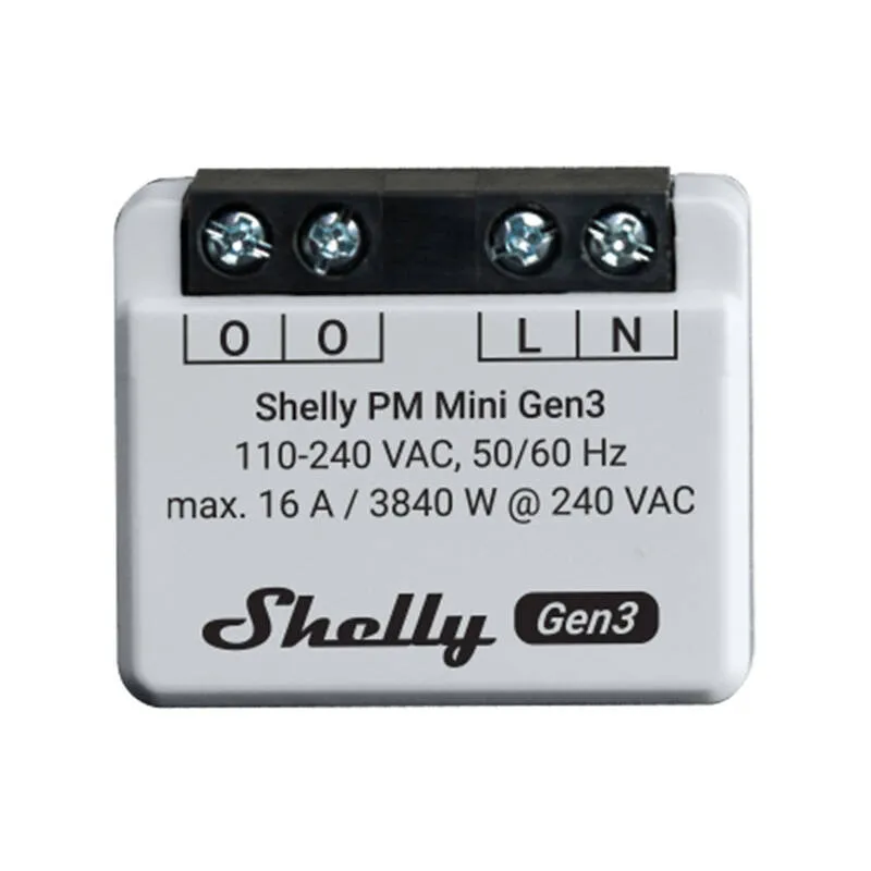 Sterownik SHELLY PM Mini GEN3 WIFI/Bluetooth Licznik Energii