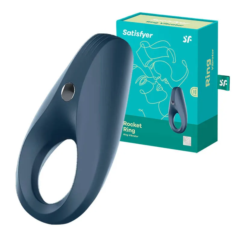Pierścień Wibrujący SATISFYER Rocket Ring 10 Programów - Granatowy