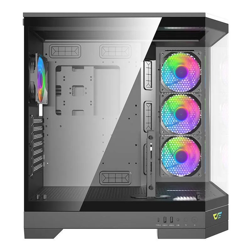 Obudowa Komputerowa DARKFLASH DQX90 ATX Z Szklonymi Panelami - Czarna