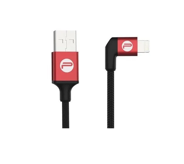 Kabel PGYTECH USB-A Lightning MFi 0,35m - Czarno-Czerwony