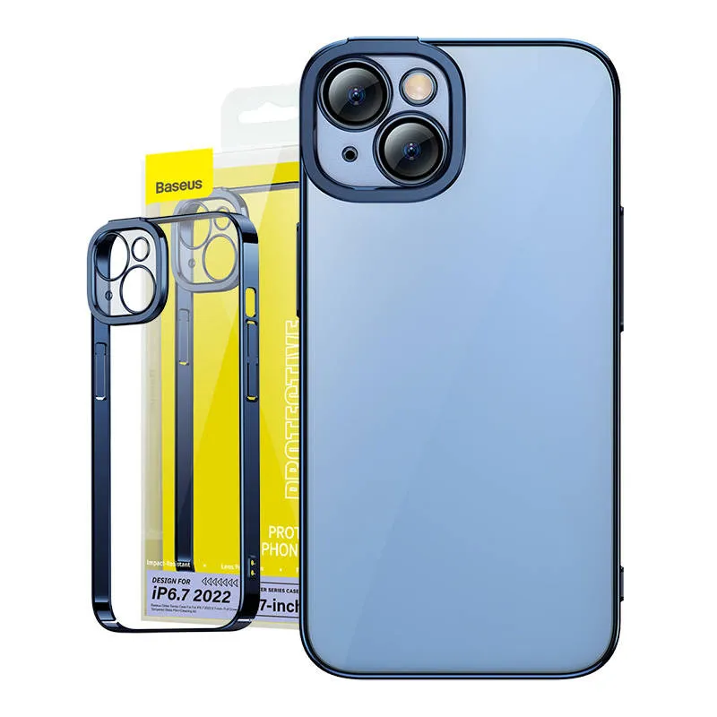 Zestaw Ochronny BASEUS Glitter Do IPhone 14 Plus - Niebieski