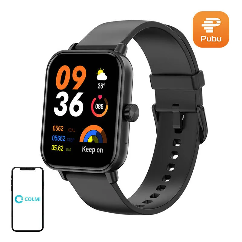 Smartwatch COLMI P81 Z Ekranem 1.9" I Monitoringiem Zdrowia - Czarny