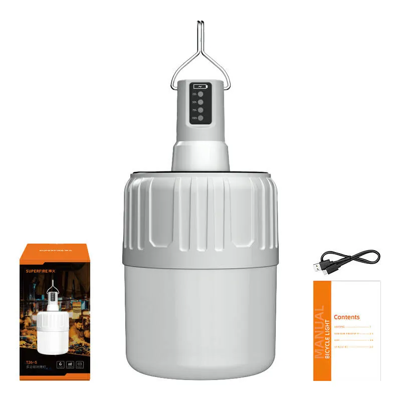 Lampa Kempingowa SUPERFIRE T26-S 500LM Solarna 18W - Biała