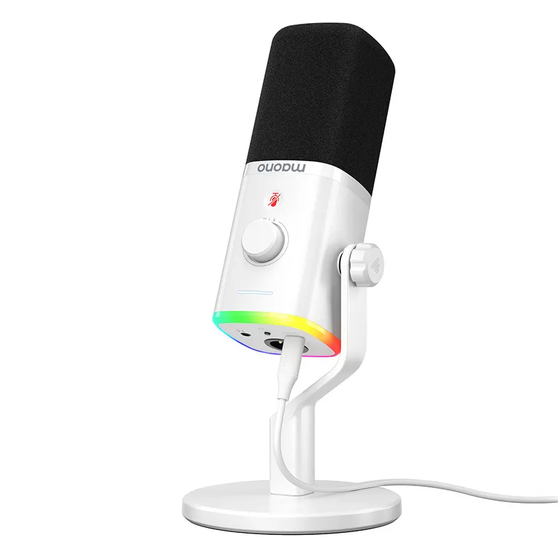 Mikrofon MAONO PD100X USB/XLR Dynamiczny Do Gamingu - Biały
