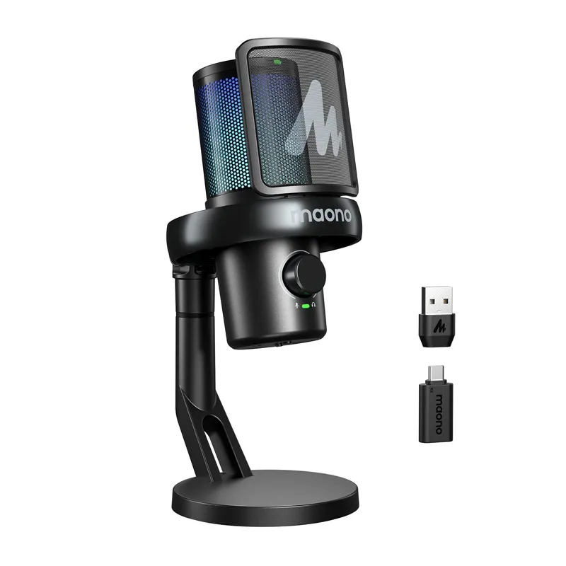 Mikrofon Gamingowy MAONO DM40 Pro Bezprzewodowy - Czarny
