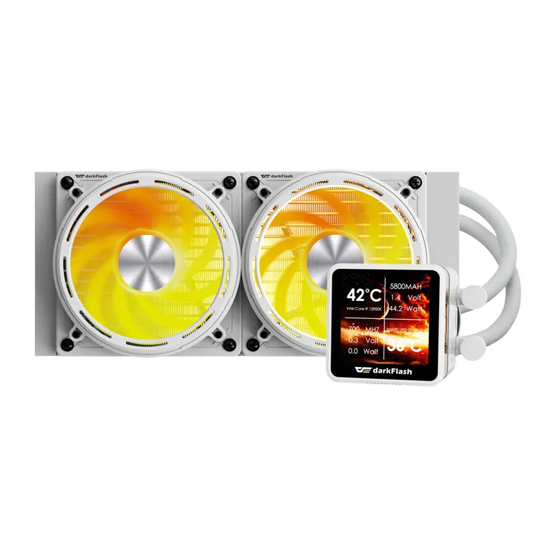 Chłodzenie Wodne DARKFLASH DE240 120mm Z Ekranem IPS - Białe