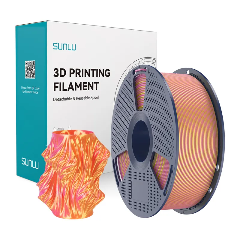 Filament SUNLU PLA+ Silk Dual Color 1.75mm 1kg - Różowo-Złoty