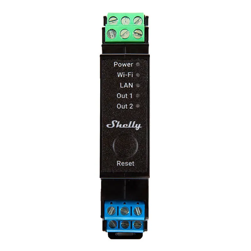 Przekaźnik SHELLY Pro 2PM Wi-Fi/LAN DIN 2-KANAŁ Pomiar Mocy