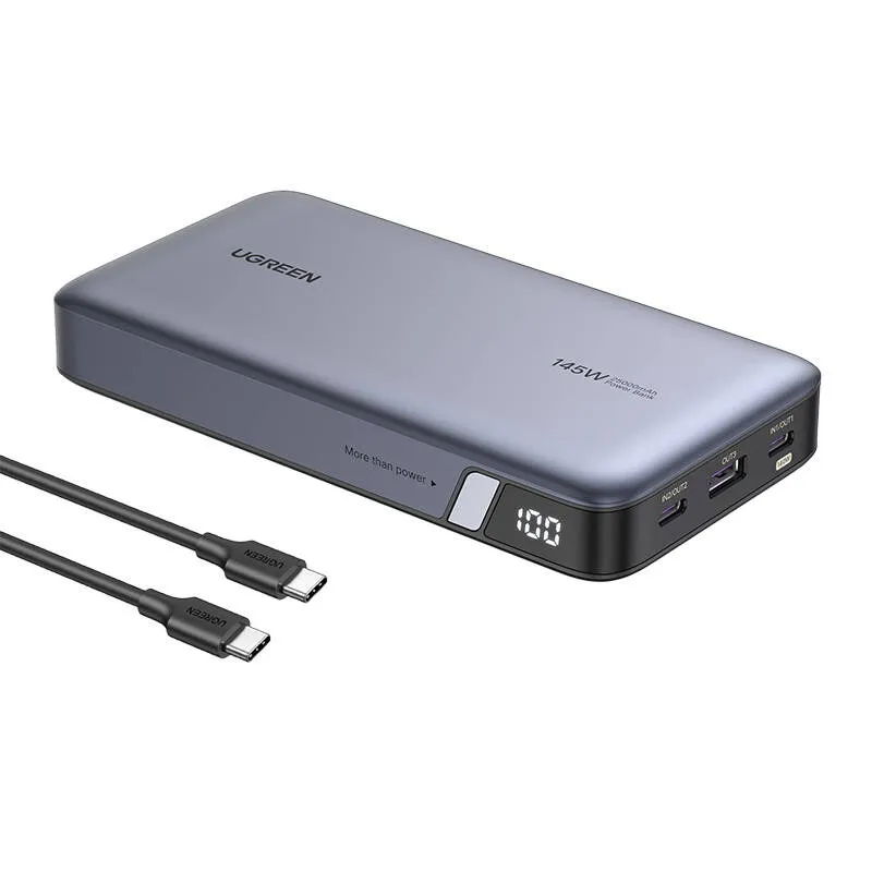 Powerbank UGREEN PB205 25000mAh 145W USB 2XUSB-C (Szary)