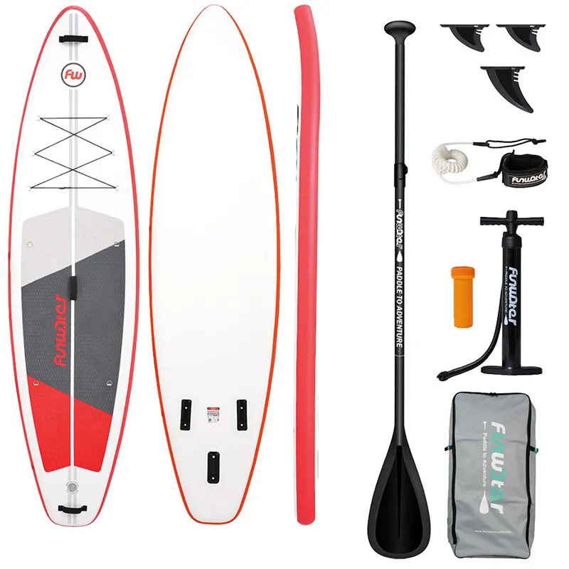 Deska SUP FUNWATER SUPFW69C 3,35m - Czerwono-Biała