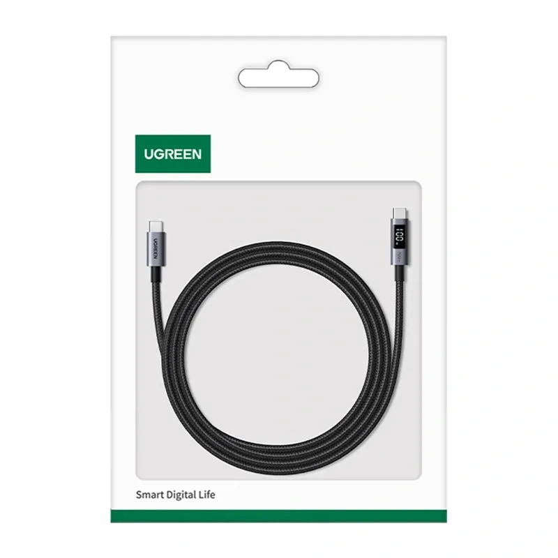 Kabel USB-C UGREEN L529 2m Z Wyświetlaczem Power Delivery 100W