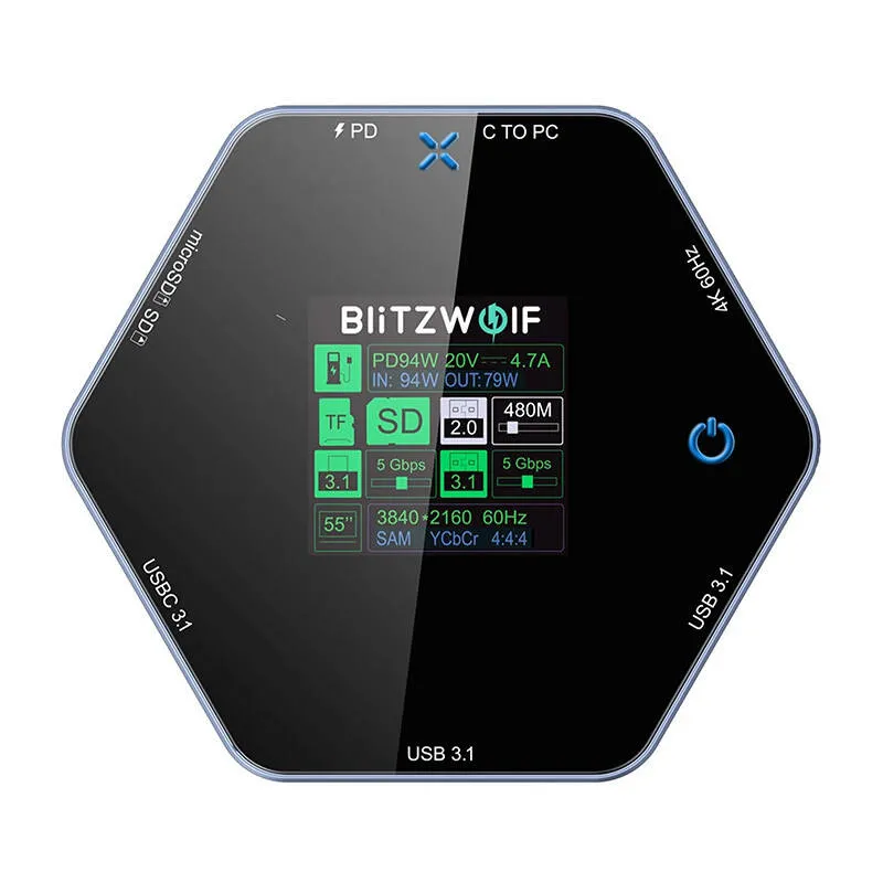 Stacja Dokująca USB-C BLITZWOLF BW-TH16 8w1 100W