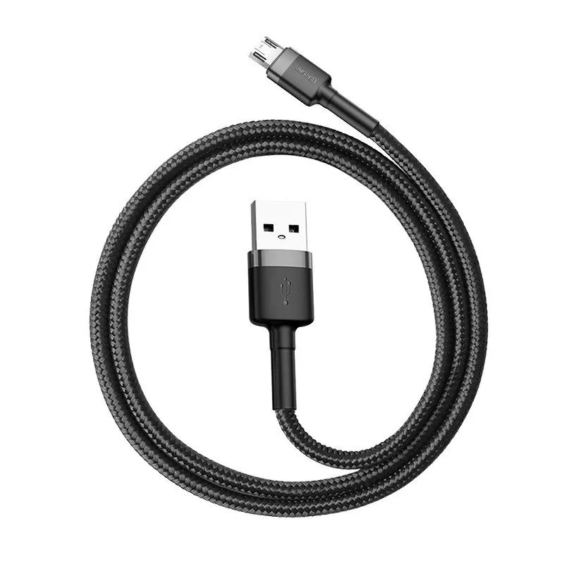 Kabel BASEUS Cafule USB-A Micro USB 1m - Szaro-Czarny
