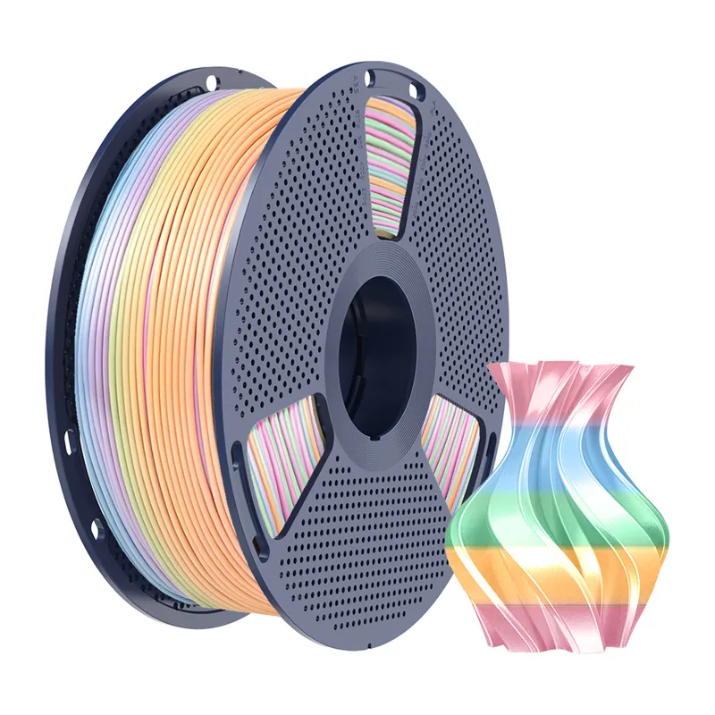Filament SUNLU PLA+ Silk 1.75mm 1kg Do Druku 3D - Rainbow 04