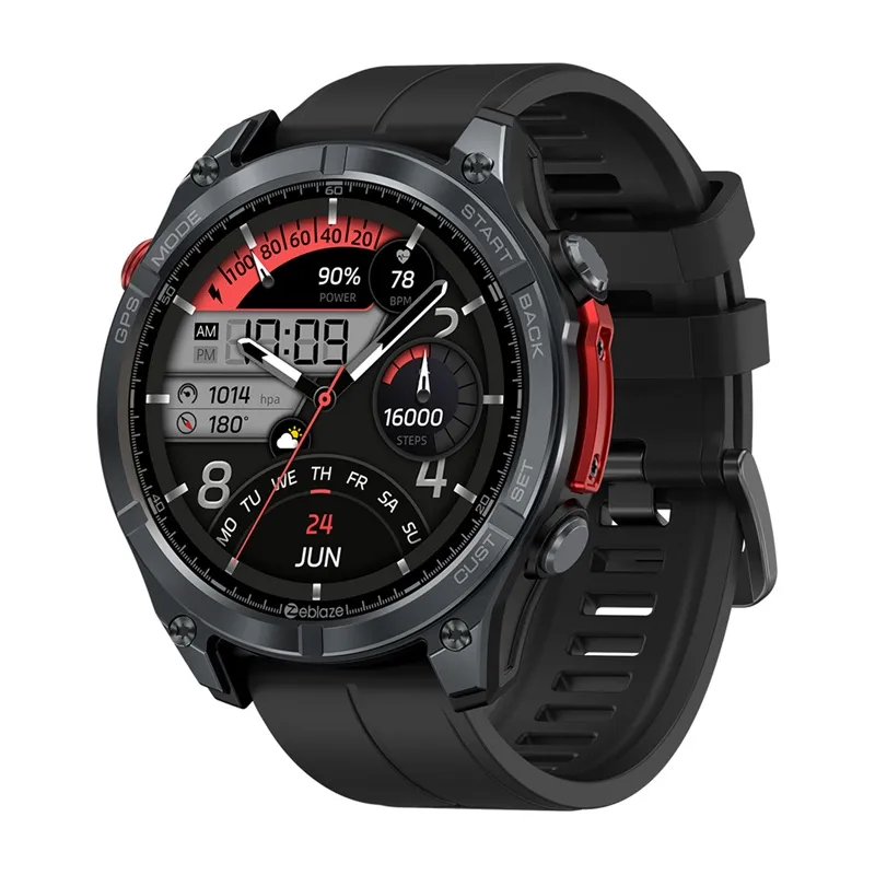 Smartwatch ZEBLAZE Stratos 4 500mAh AMOLED Always On - Czarny