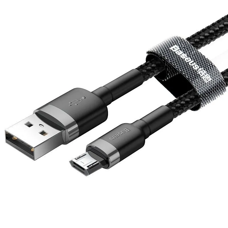 Kabel BASEUS Cafule USB-A Micro USB 1m - Szaro-Czarny