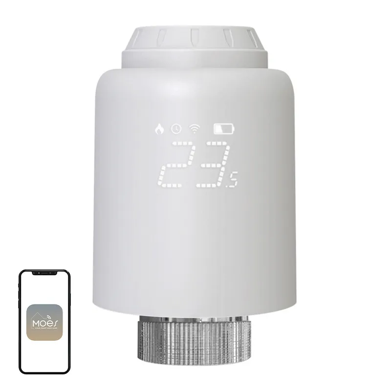 Inteligentna Głowica Termostatyczna MOES ZTRV-PJ-601-MS ZigBee
