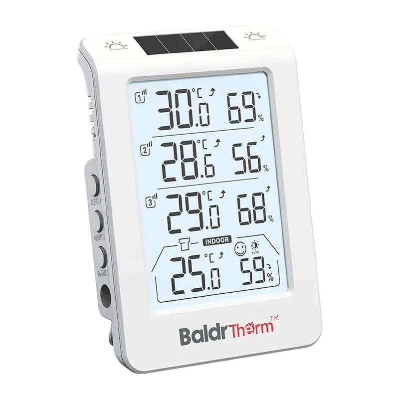 Termohigrometr RAINPOINT BALDRTHERM B0598 3-KANAŁOWY Z Podświetlaniem