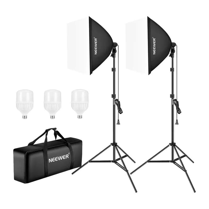 Zestaw Lamp Softbox NEEWER 700W Z 3 Żarówkami LED - Studio