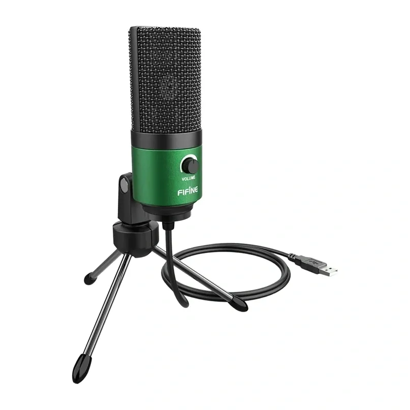 Mikrofon Pojemnościowy FIFINE K669BG USB Kardioidalny - Zielony