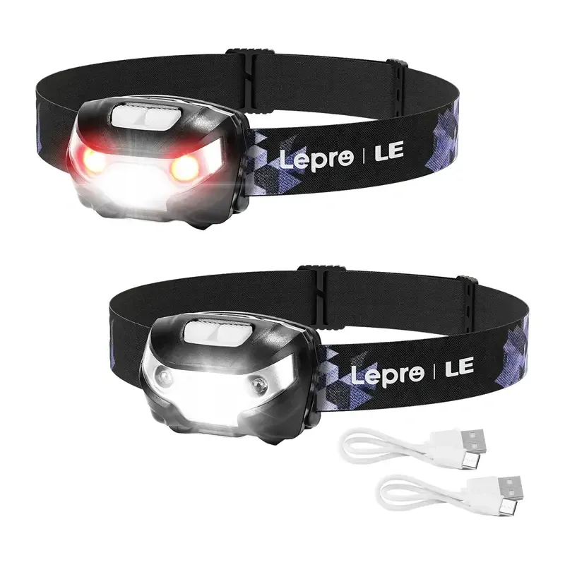 Latarka Czołowa LEPRO 3200008 300LM USB-C 2 szt