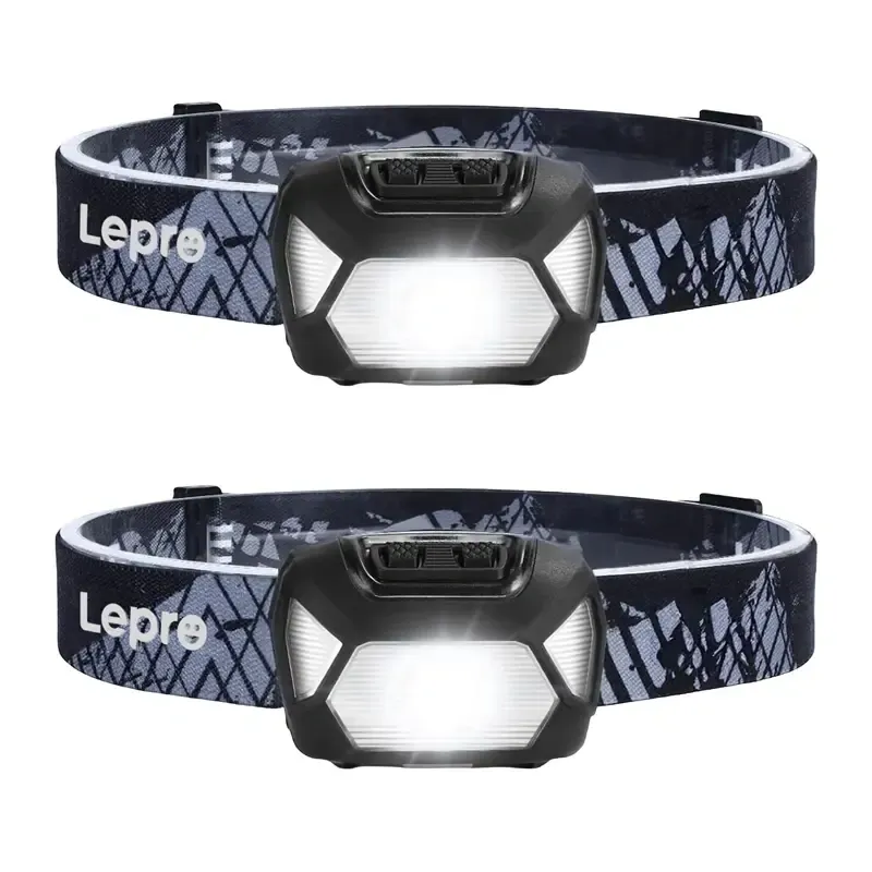 Latarka Czołowa LEPRO 320015-2 200LM Zestaw 2szt Na Baterie