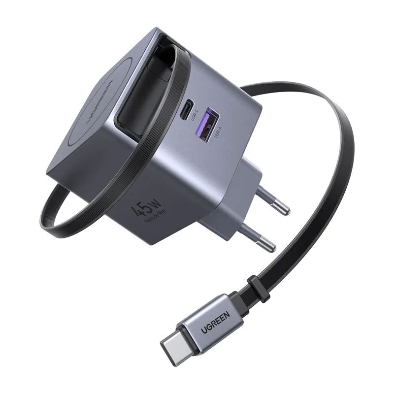 Ładowarka Sieciowa UGREEN X614 GaN 45W USB-C + USB - Szara