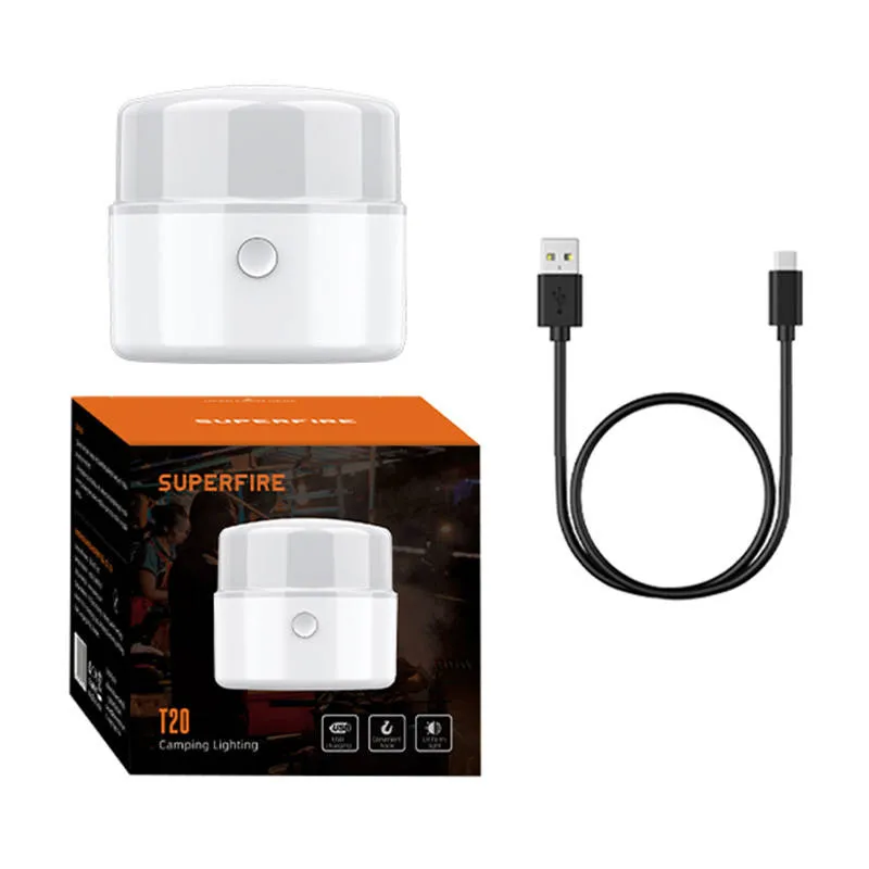 Lampa Kempingowa SUPERFIRE T20 180LM USB - Biała
