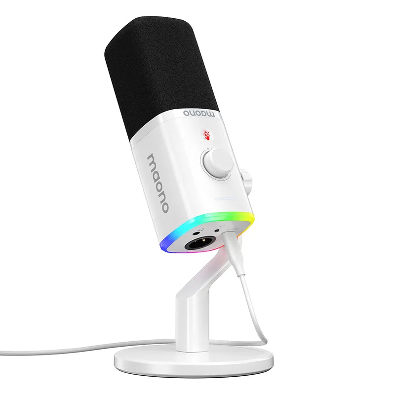 Mikrofon MAONO PD100X USB/XLR Dynamiczny Do Gamingu - Biały