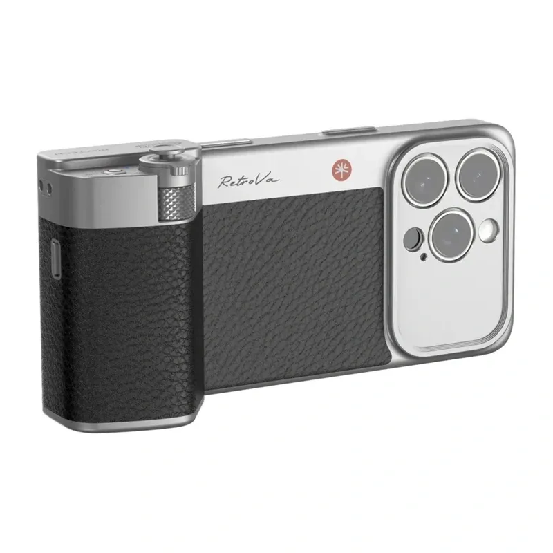 Uchwyt PGYTECH RetroVa Grip Kit Do IPhone 16 Pro - Srebrny