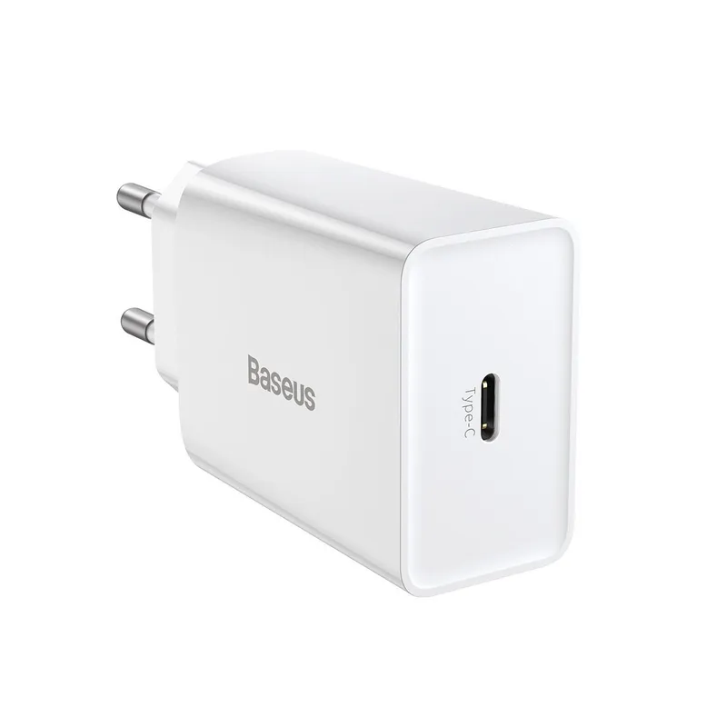 Ładowarka Sieciowa BASEUS Speed Mini Quick Charger USB-C 20W - Biała
