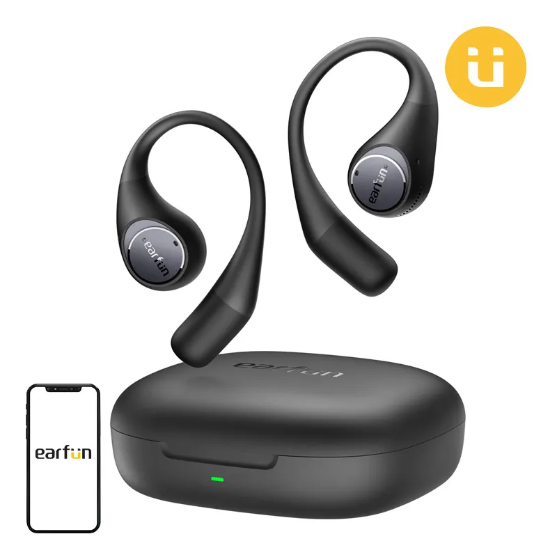 Słuchawki EARFUN Open Jump Bezprzewodowe Sportowe USB-C - Czarne