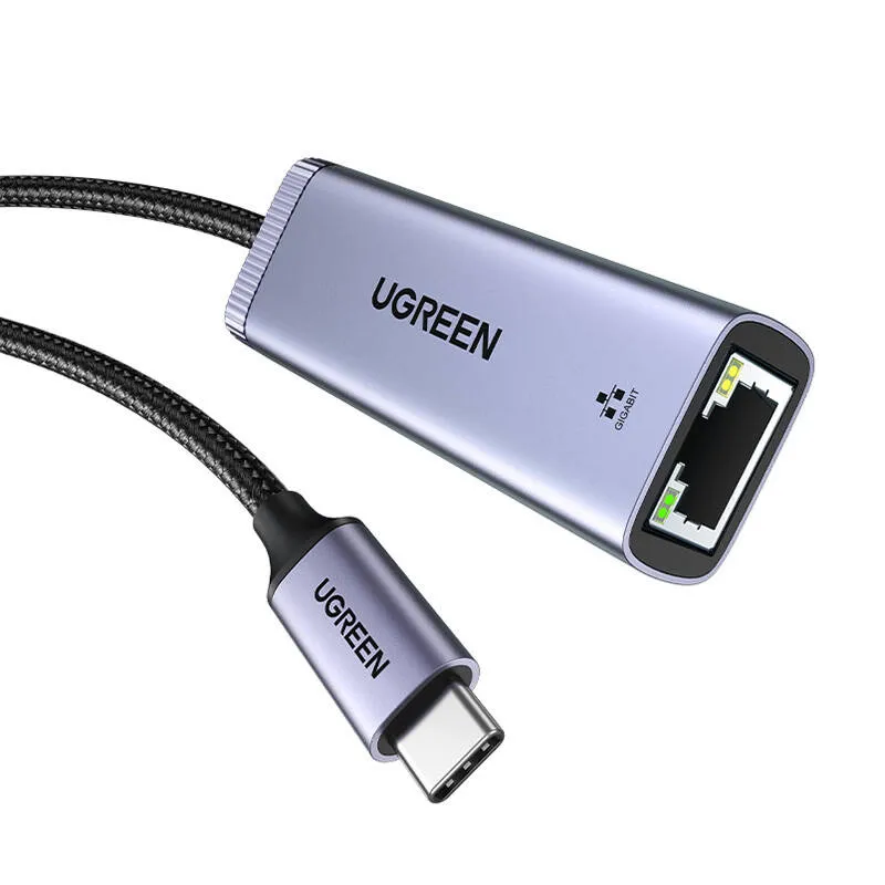 Adapter Sieciowy UGREEN CM483 USB-C-RJ45 1000 Mbps - Szary