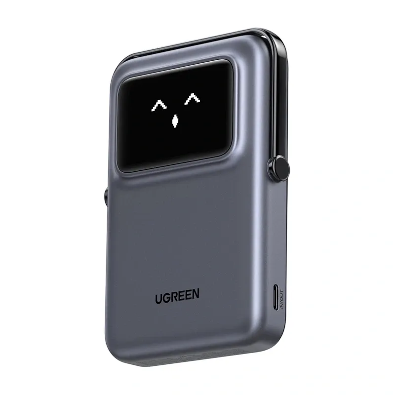 Powerbank Magnetyczny 10000mAh UGREEN Uno PB764 QI2 15W - Szary