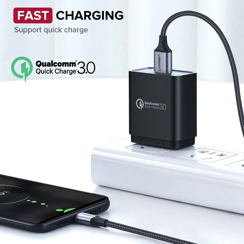 Kabel UGREEN US290 USB-A Micro USB 1,5m - Czarny