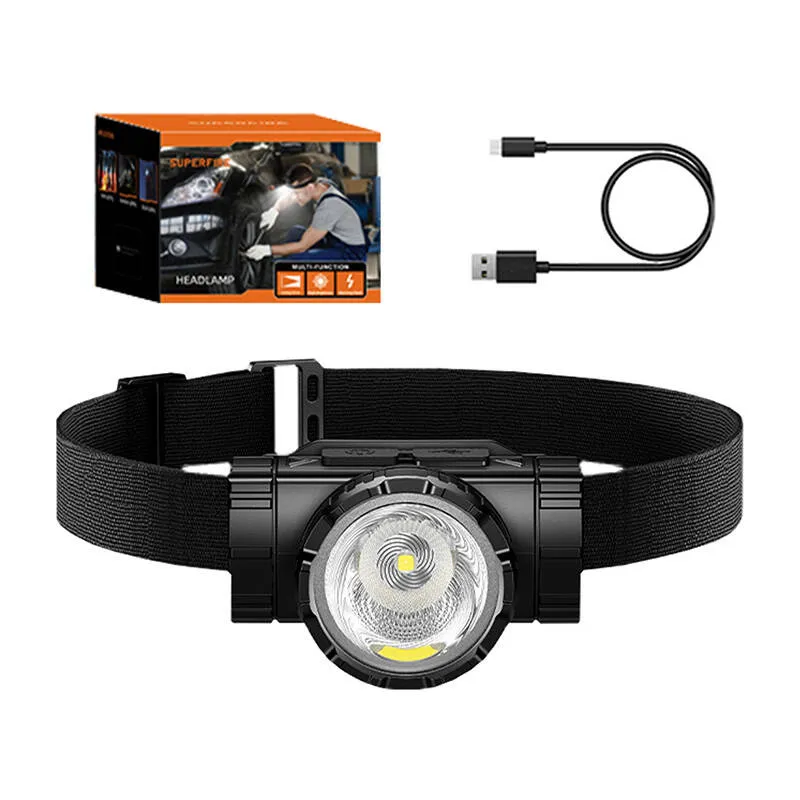 Latarka Czołowa SUPERFIRE HL96 100 Lm USB - Czarny