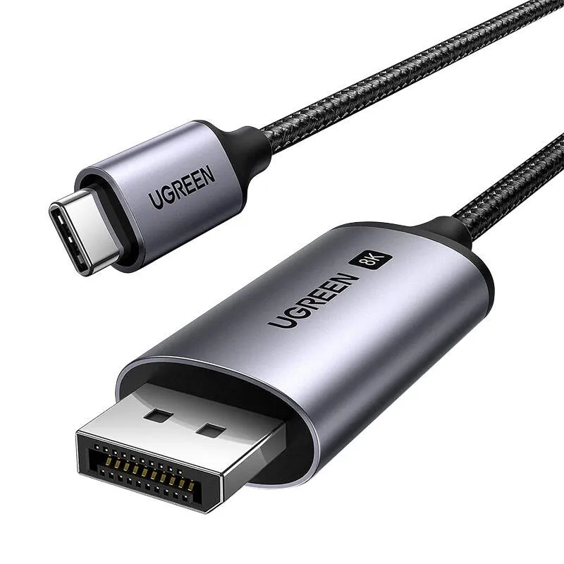 Kabel UGREEN CM556 USB-C Do DisplayPort 8K 1m - Czarny