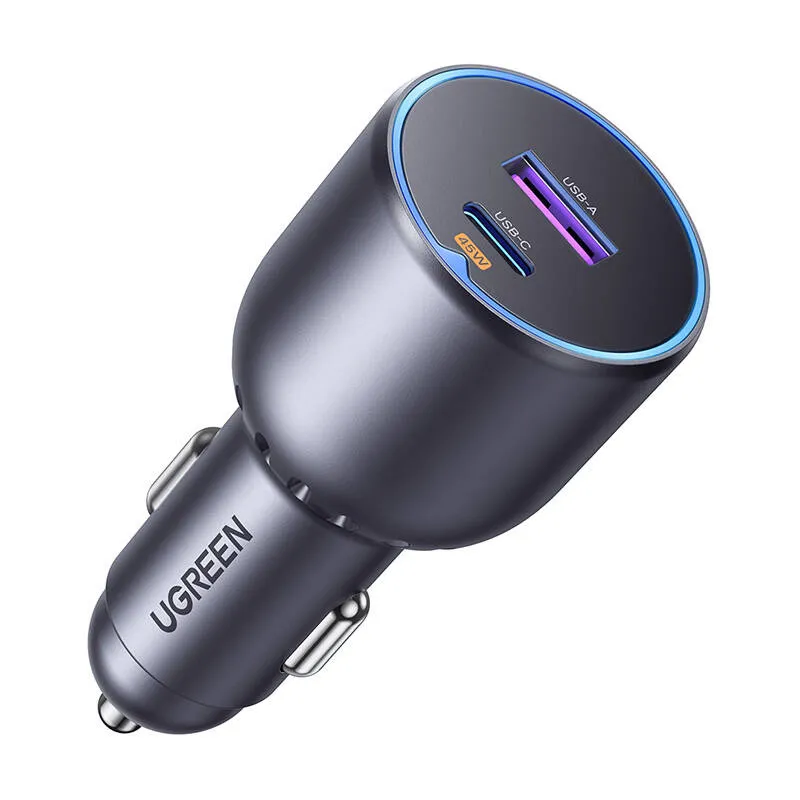 Ładowarka Samochodowa UGREEN EC701 63W USB+USB-C (Czarna)
