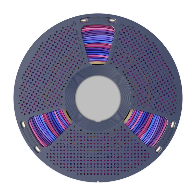 Filament SUNLU PLA+ Silk 1.75mm 1kg Do Druku 3D - Rainbow 02