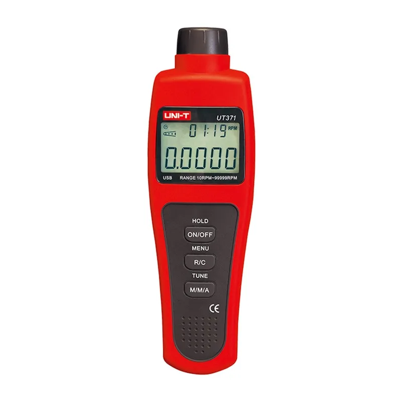 Bezkontaktowy Tachometr UNI-T UT371 Do 99 999 RPM - Czerwono-Szary