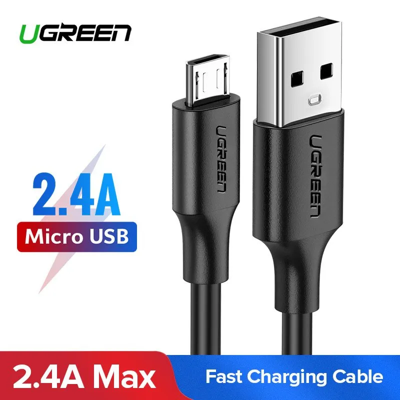 Kabel UGREEN US289 USB-A Micro USB 0,5m Quick Charge 3.0 - Czarny