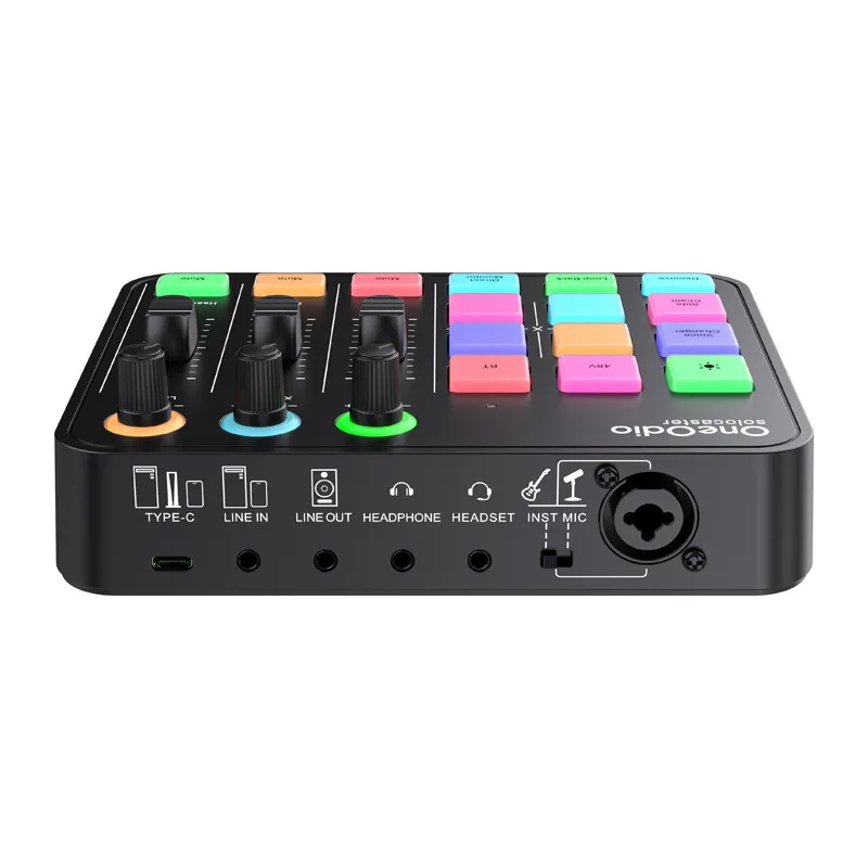 Mikser Audio ONEODIO Solocaster - Karta Dźwiękowa USB Do Streamingu