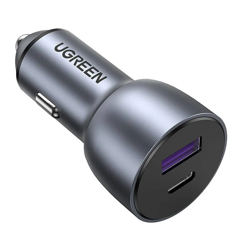 Ładowarka Samochodowa UGREEN CD213 USB + USB-C 36W - Szara