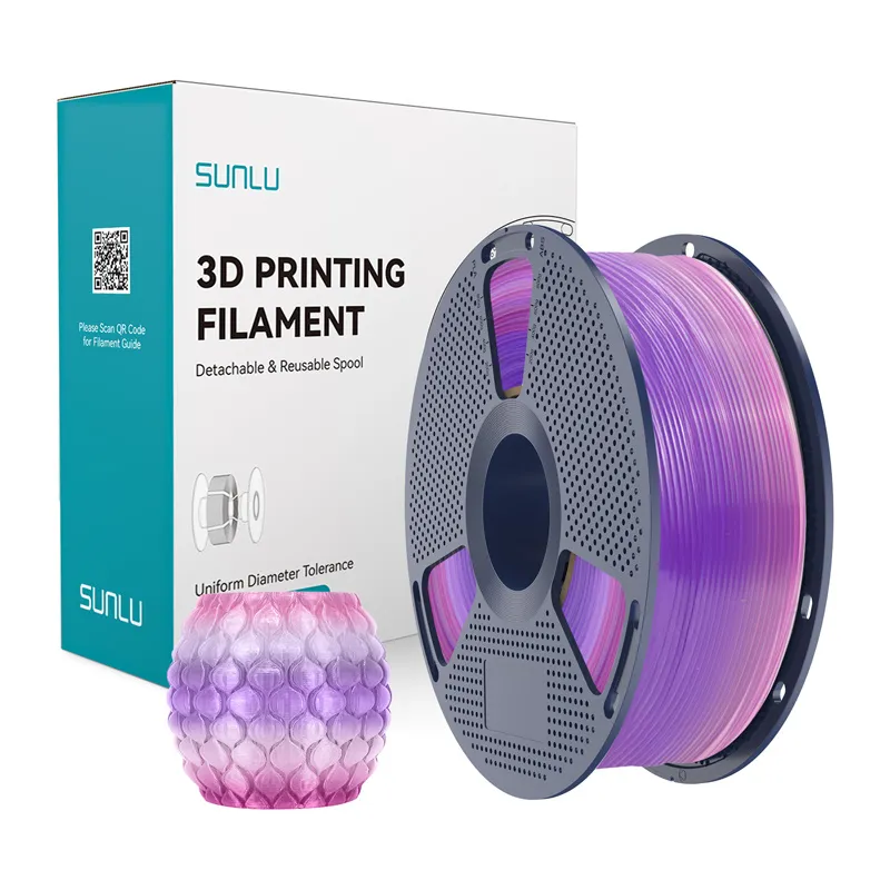 Filament SUNLU PLA 1.75mm 1kg HYPER Rainbow - Przezroczysty