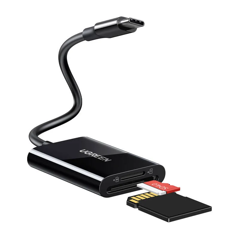 Czytnik Kart UGREEN CM265 2w1 USB-C - Czarny