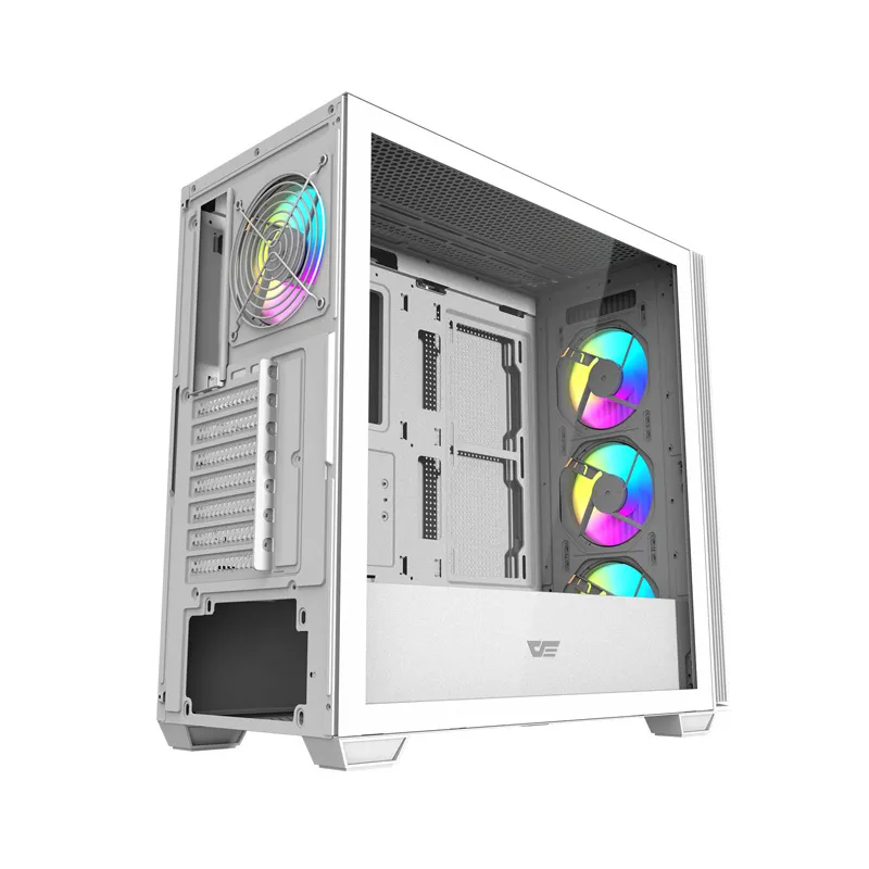 Obudowa Komputerowa DARKFLASH DS900WS Z 4 Wentylatorem ARGB - Biała