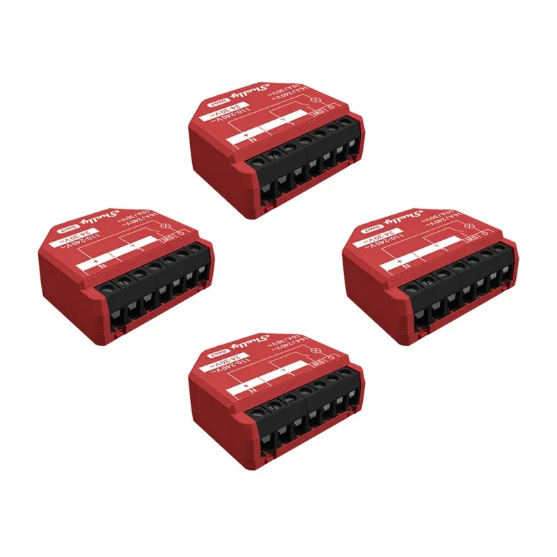 Zestaw 4 Sterowników SHELLY 1PM GEN3 Wi-Fi Bluetooth
