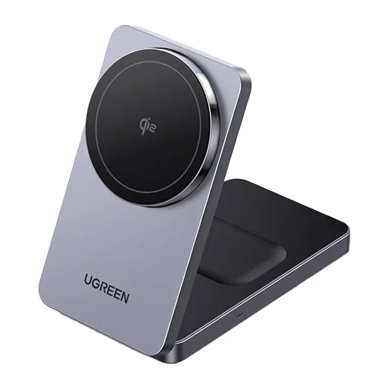 Ładowarka Indukcyjna UGREEN W706 15W 2w1 MagSafe - Czarna