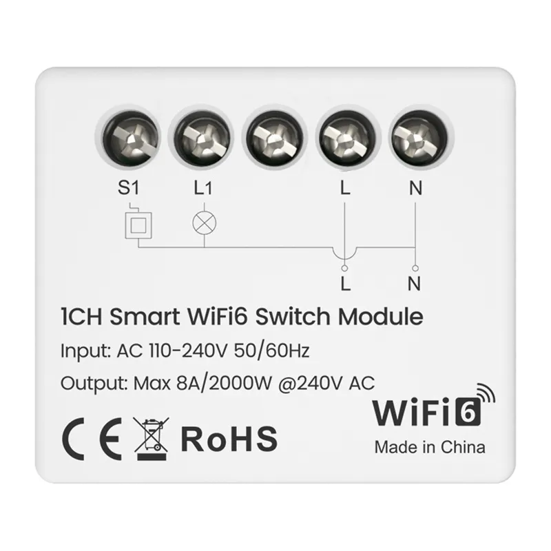 Moduł Inteligentnego Przełącznika AVATTO WSM20-W1 Wi-Fi - Biały